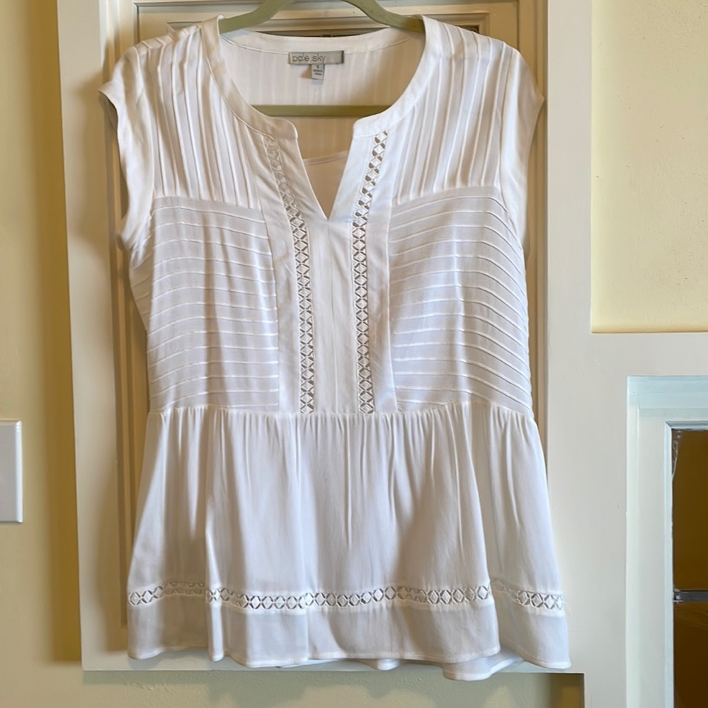Pale Sky Babydoll Style Top